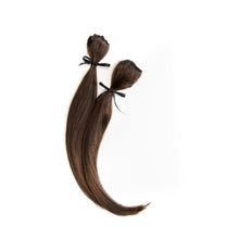 Cargar imagen en el visor de la galería, Dark Brown Hand Tied Weft Hair Extensions #4
