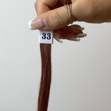 Cargar y reproducir el video en el visor de la galería, Auburn Brown Hand Tied Weft Hair Extensions #33
